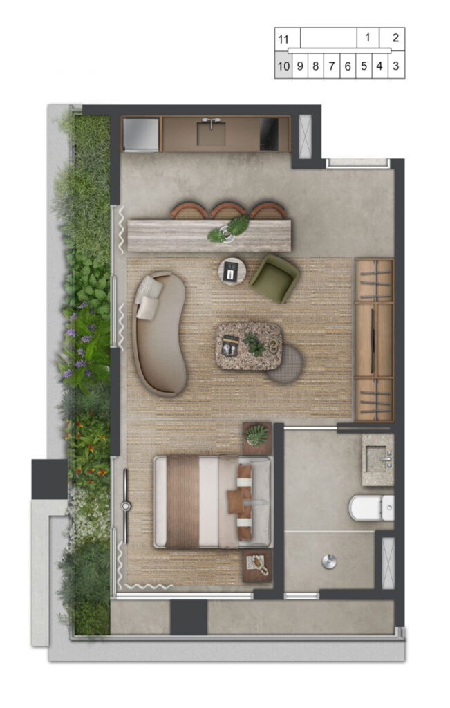 Planta 39m² NR opção